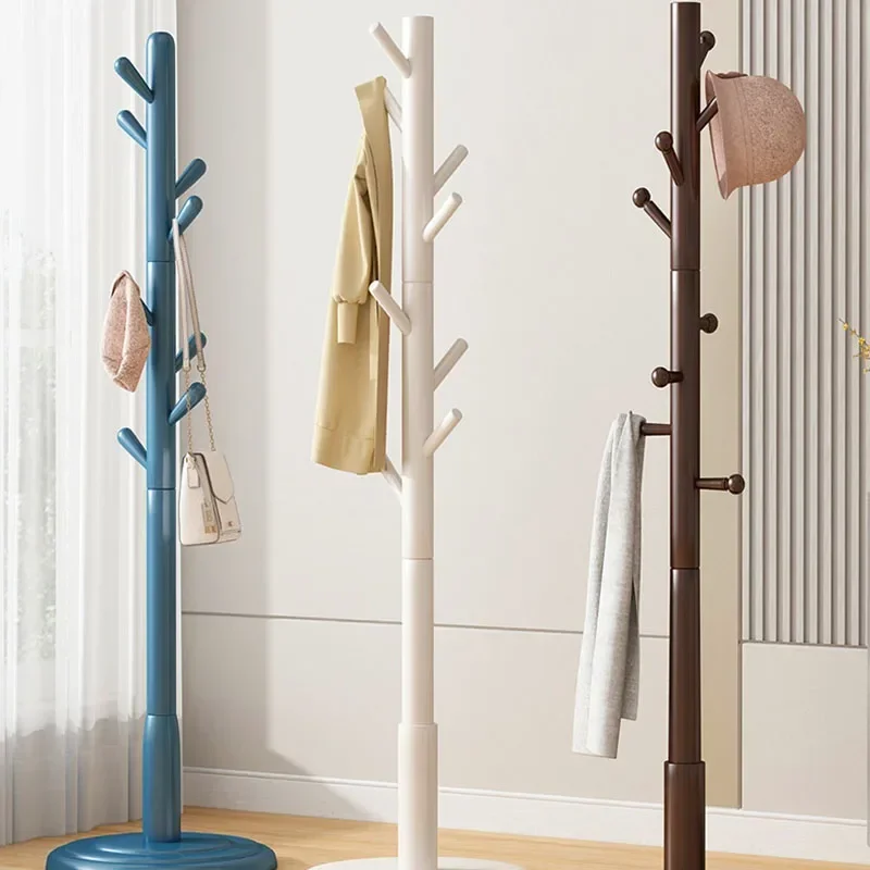 

Balcony Freestanding Coat Rack Wood Design Modern Hallway Loft Clothes Shelf Entrance Living Room Furniture