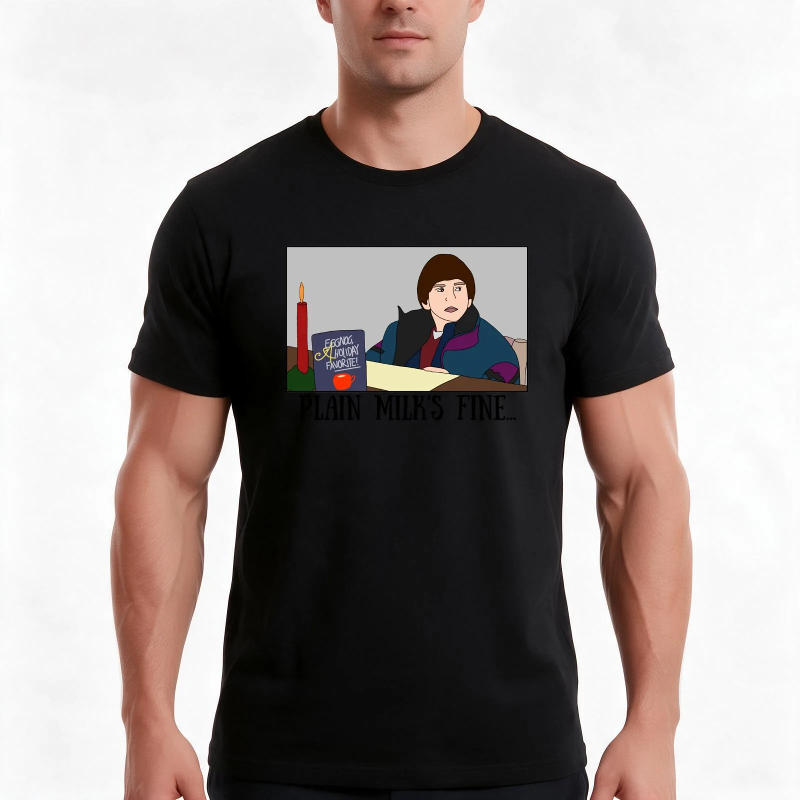 Plain Milk's Fine - Charlie's Disappointing Christmas Eve T-Shirt, Summer Casual Cotton Tee, Oversized Streetwear Tops