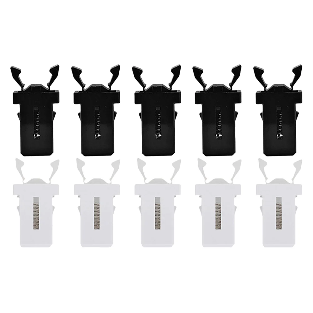 10pcs Trash Can Clips Buckle Plastic Universal Fit Replacement Lid Lock Black Self Locking Garbage Bin Hardware