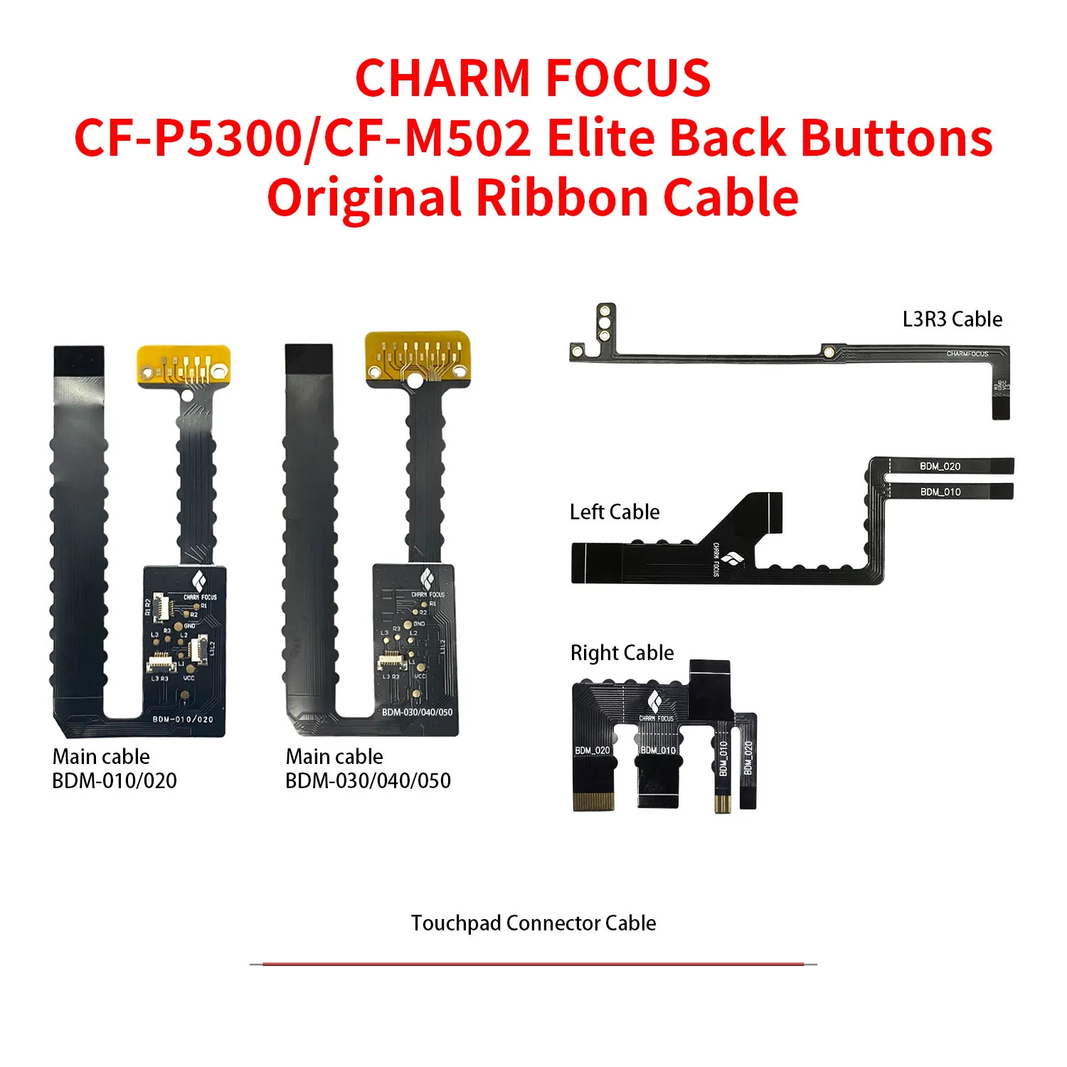 

CHARMFOCUS RISE2 and RISE4 Remapping Kit for PS5 Controllers Replaces Main FPC Ribbon Cable - Controller Not Included