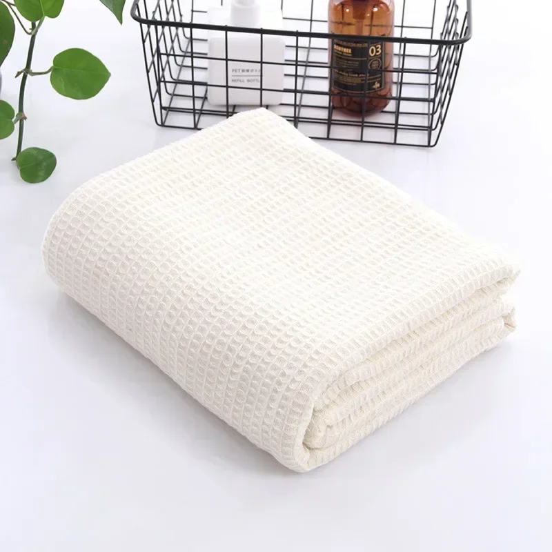 Pure Cotton Honeycomb Waffle Blanket Simple Solid Color Breathable Lunch Break Multifunctional Blanket Air Conditioning Blanket