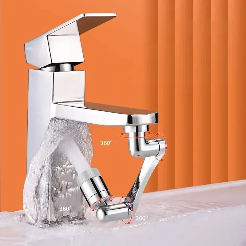 Universal 1080° Rotation Faucets Extender Sprayer Head Kitchen Robot Arm Extension Faucet Aerator Mixer Bubbler Water Tap Nozzle