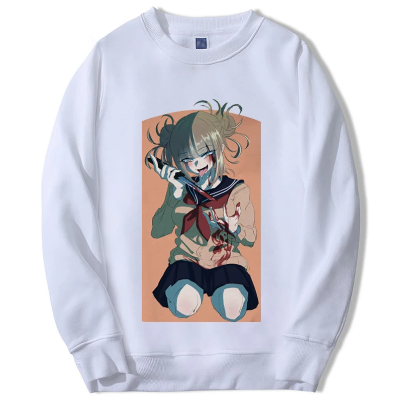 My Hero Academia Hoodie For Men/women Anime Himiko Toga Graphic Sweatshirt Loose Round Neck Fashion Hoody Harajuku Streetwear