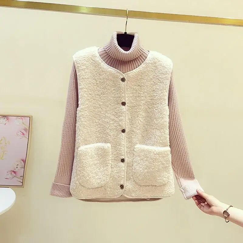 المرأة سترة سترة القطن وسادة مبطنة الخريف الشتاء الكورية نمط الفراء فو الصوف اصطف الدافئة وسميكة سترة قطن معطف القمم