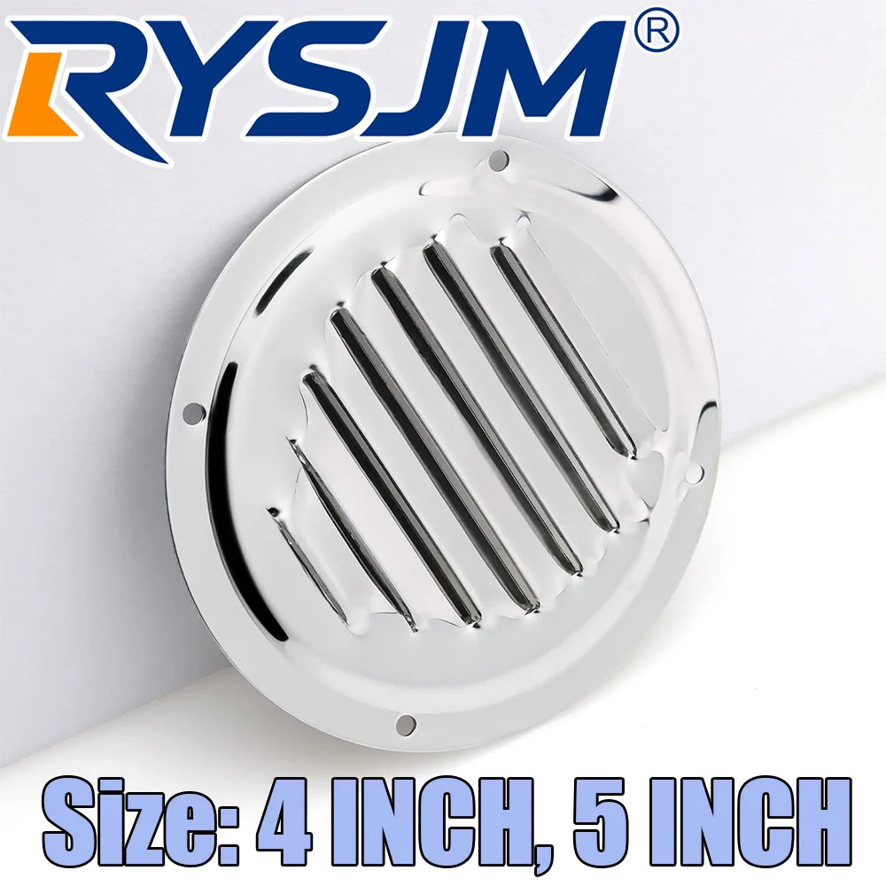 Marine Grade Stainless Air Louver Vent Stainless Steel 316 Boat Marine Round Grille Ventilation Louvered Ventilator Grill Cover