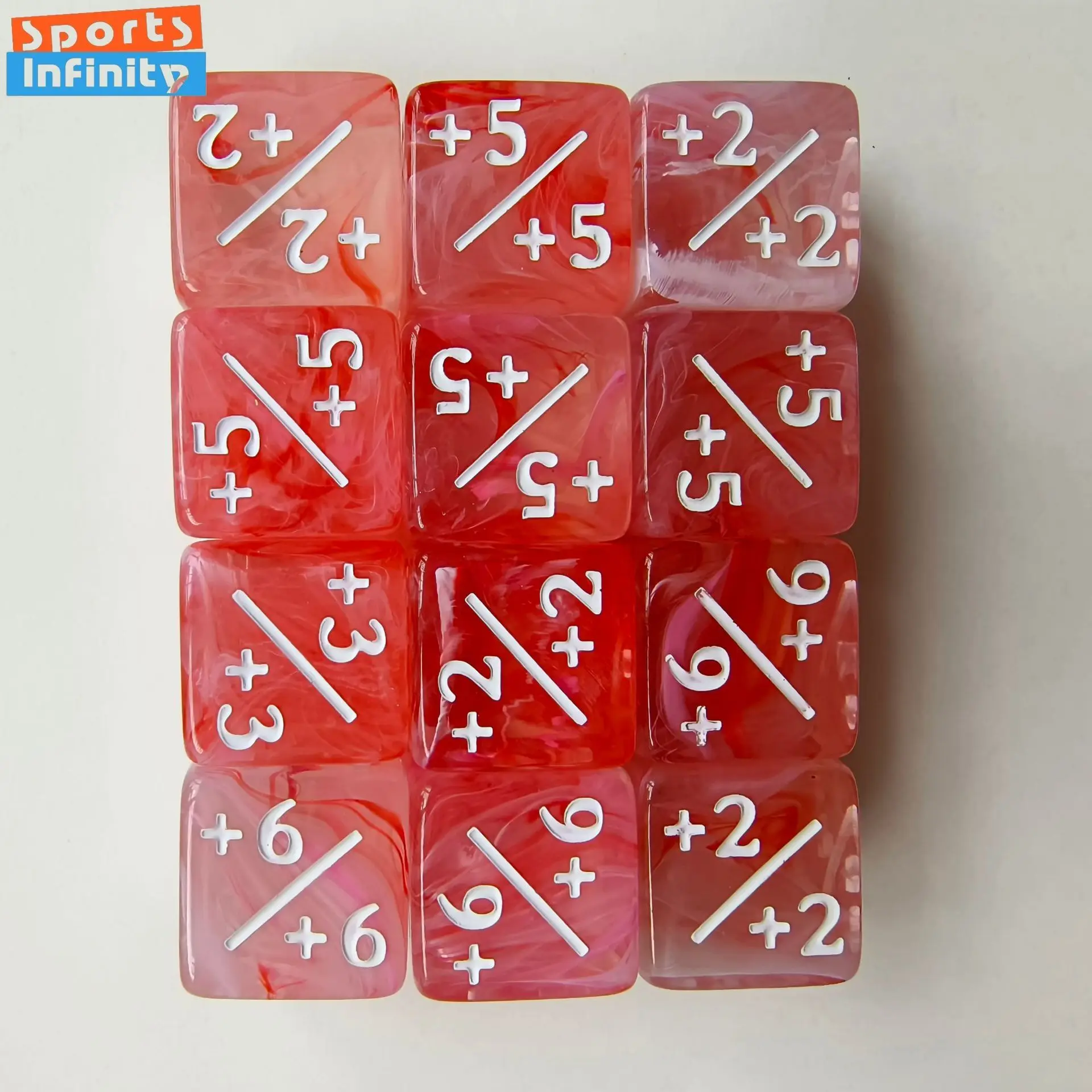Zestaw 10 kości matematycznych D6 16mm do nauki i gier