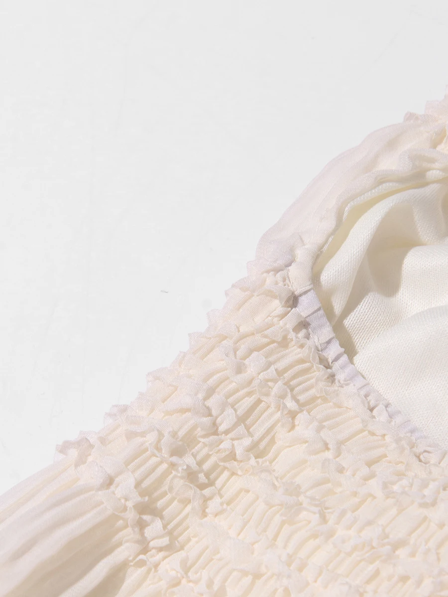 TWOTWINSTYLE Abiti casual a righe trasparenti dimagranti per le donne Abito senza maniche con scollo all'americana Moda femminile Nuovo