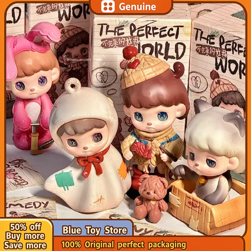 حقيقية Anmoo سلسلة العالم غير المثالي لطيف ألعاب شخصيات الحركة Kawaii شخصيات كرتونية صندوق أعمى دمى لعبة هدية لفتاة والأطفال