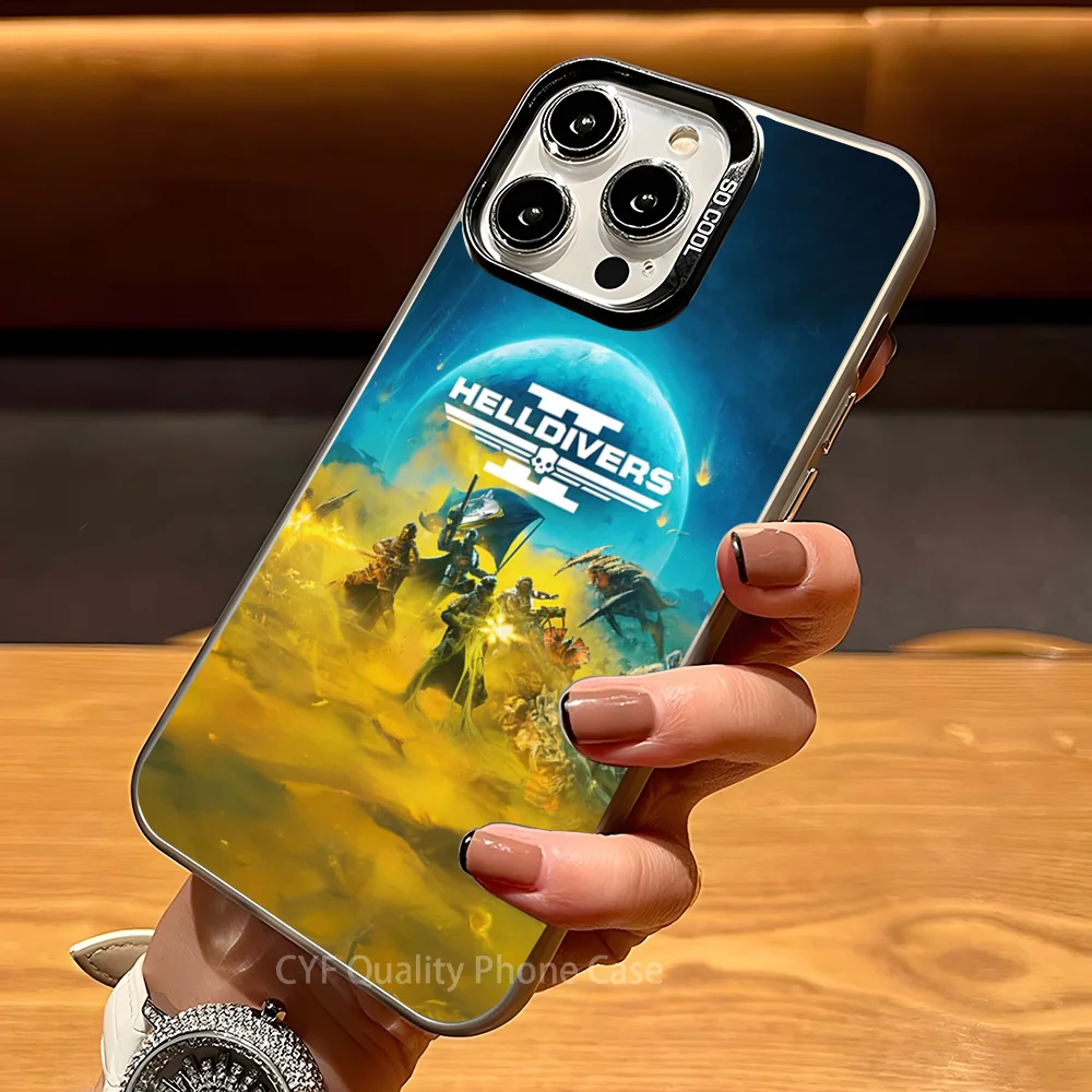 

Чехол для телефона Game H-Helldivers ll Cool для Apple 11, 12, 13, 14, 15, 16 Pro Max Plus, защитный чехол для телефона