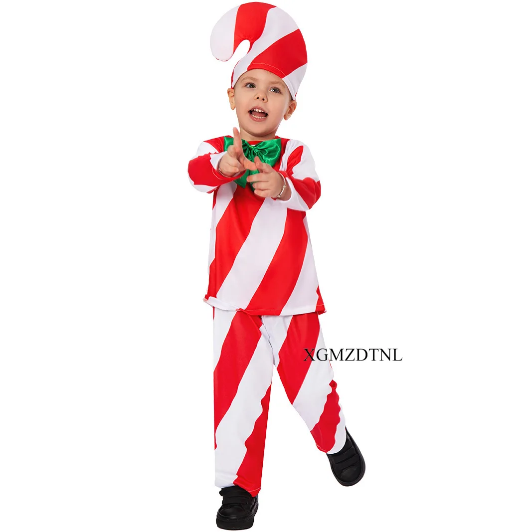 Christmas New Children's Candy Crutch Role Play Cos Costume School Festival Carnival Stage Performance Costume Cosplay Props