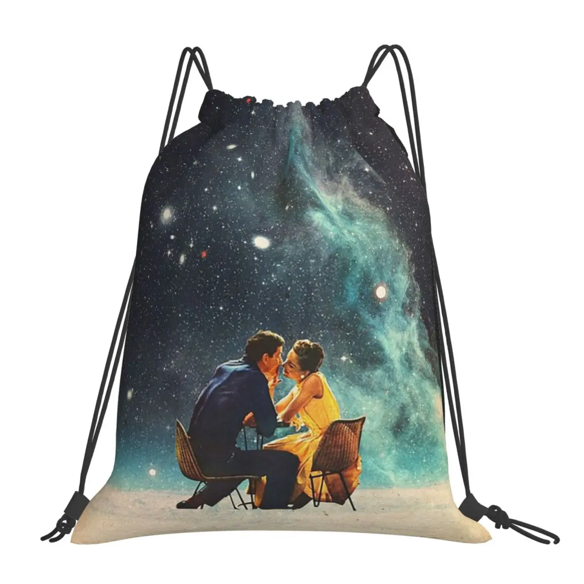I'll Take You To The Stars For A Second Date バックパック ファッション ポータブル巾着バッグ 雑貨バッグ ブックバッグ 旅行 学校用