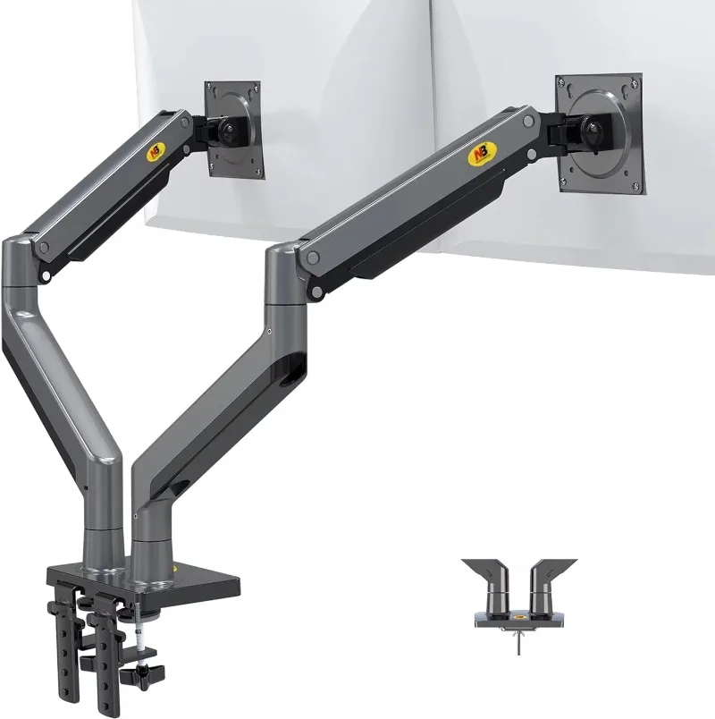 ذراع شاشة مزدوجة واسعة للغاية وحامل شاشة دوار كامل الحركة لحامل شاشات 22 بوصة - 32 بوصة G32/G35