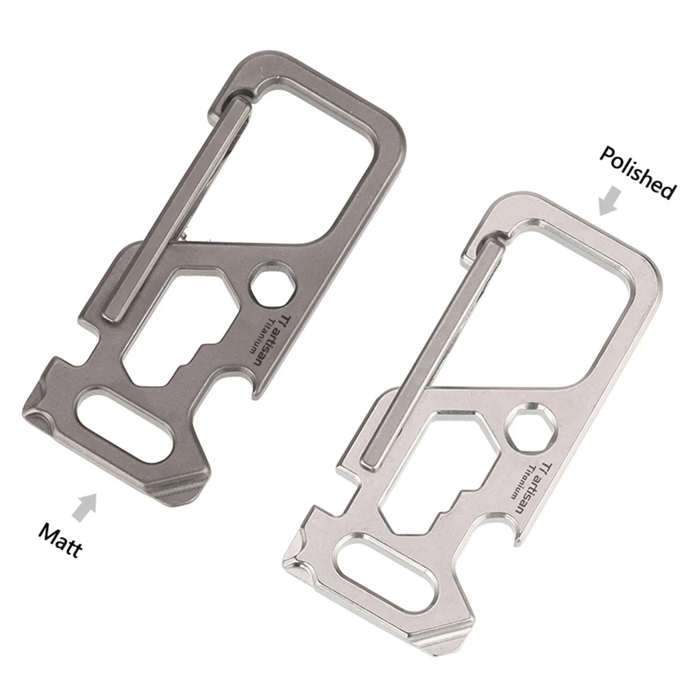 Outdoor Multi-Tool Alloy Clip Key Chain Wrench Bike Spoke Spanner Carabiner Snap Hook Alloy Safety Buckle Tool