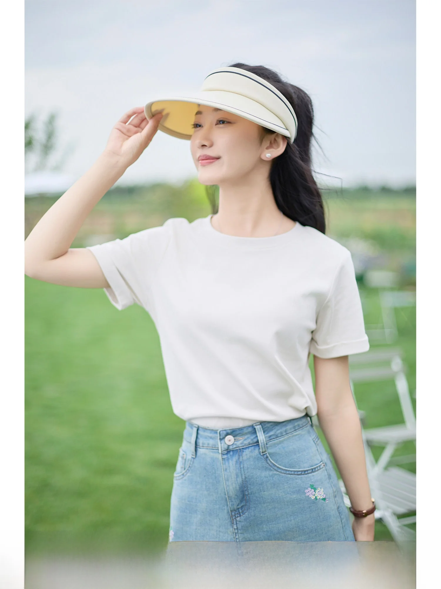 

Футболка Zillal Basic с коротким рукавом, гладкая, с защитой от УФ-излучения, четыре цвета, охлаждающий эффект, круглый вырез, смесь хлопка и полиэстера, летний топ