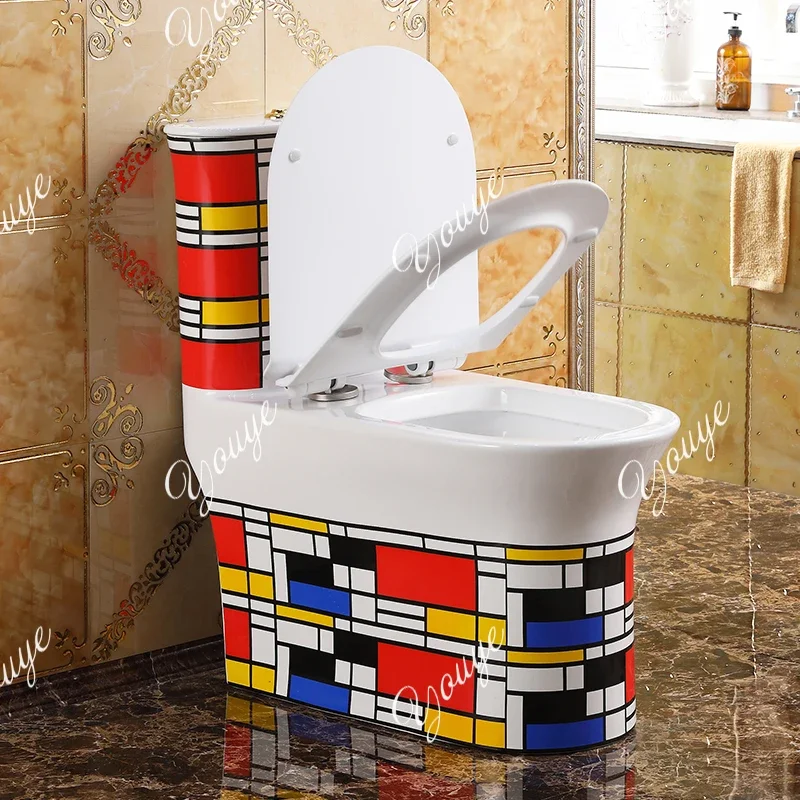 K49 European-style Water Pump Color Gold Toilet, Super Swirl Type Water-saving Deodorant Toilet, Personalized Color Ceramic Toil