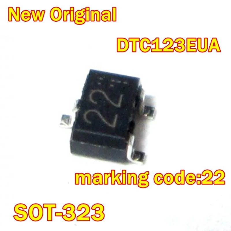 10Pcs to 1000Pcs New Original Dtc123Eua Sot-323 Marking Code:22 50V,100Ma,Npn Bipolar Digital Transistor