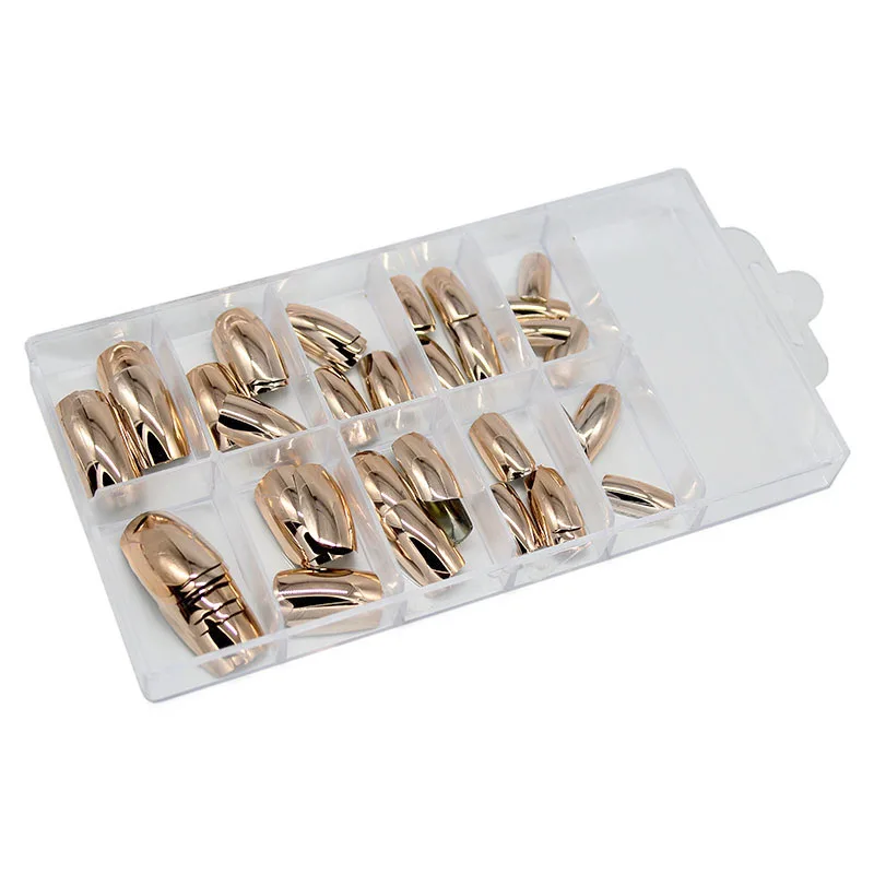 Wholesale 70Pieces Metallic  Color False French Nail Tips  #07