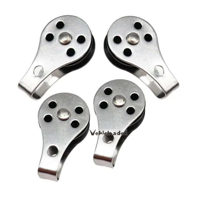 316 Stainless Steel Single Pulley Blocks Removable Pulley Nylon Pulley For Washing Line Sailing Boat Accessories 2/4/6/10Pcs