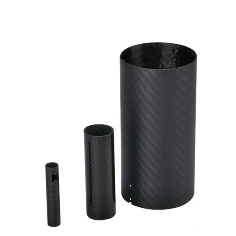 2pcs 79*75*500mm-3K Carbon Fiber Tube Rolled Tube Glass Fiber+3K Surface/Semi-Carbon Material Professional Customization