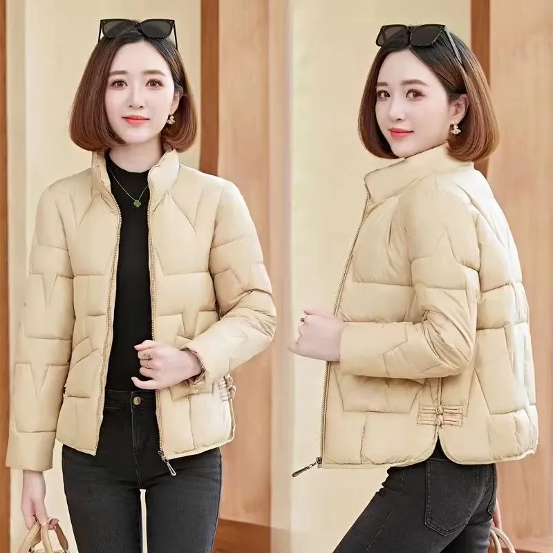 Short Warm Cotton Padded Jacket Female Thick Parkas Luxury Winter 2025New Overcoat Lightweight Outerwears Down Coat Women Parkas