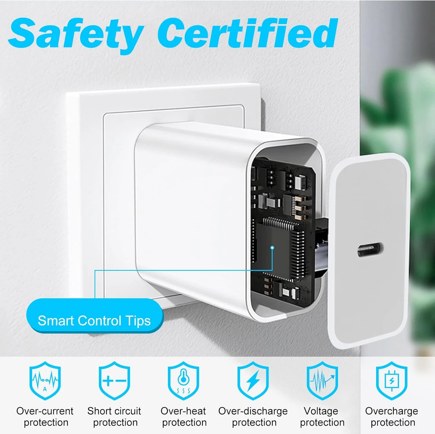 20W PD Fast Wall Charger for iPhone 16 15 14 Plus 13 12 11 Pro Max X XR XS 8 Quick Charging EU US USB-C Chargers With Retail Box - náhled 3