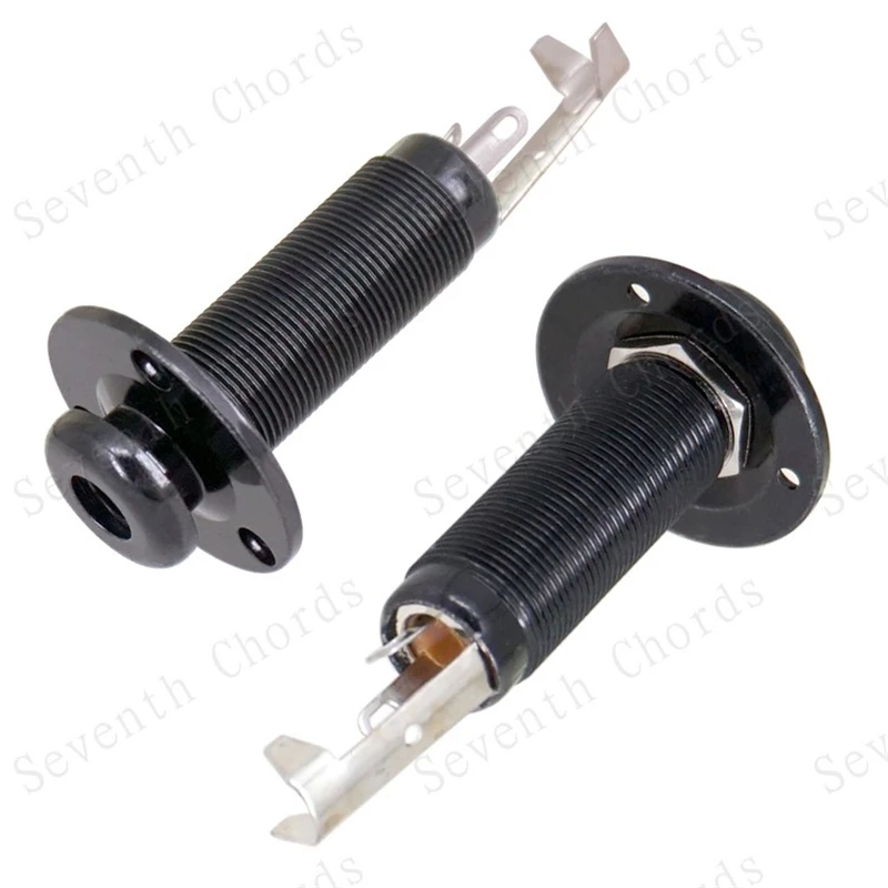 1Pcs Messing 1/4 "6,35 Strap Lock Pin Jack Ende Ausgang Eingang Buchse Für Bass Akustische Elektrische Gitarre Zubehör teile – Detail 8