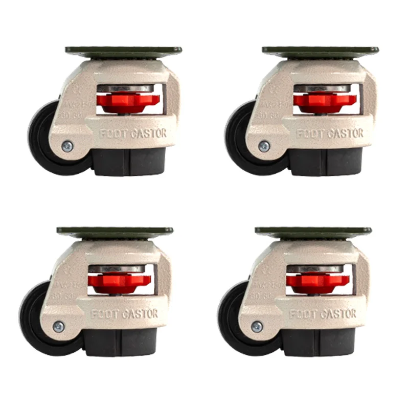 4pcs of  set GD-80F/GD-80S Heavy Duty  Leveling Heavy  adjustable aluminum bracket nylon wheels Height Leveling Casters Wheels