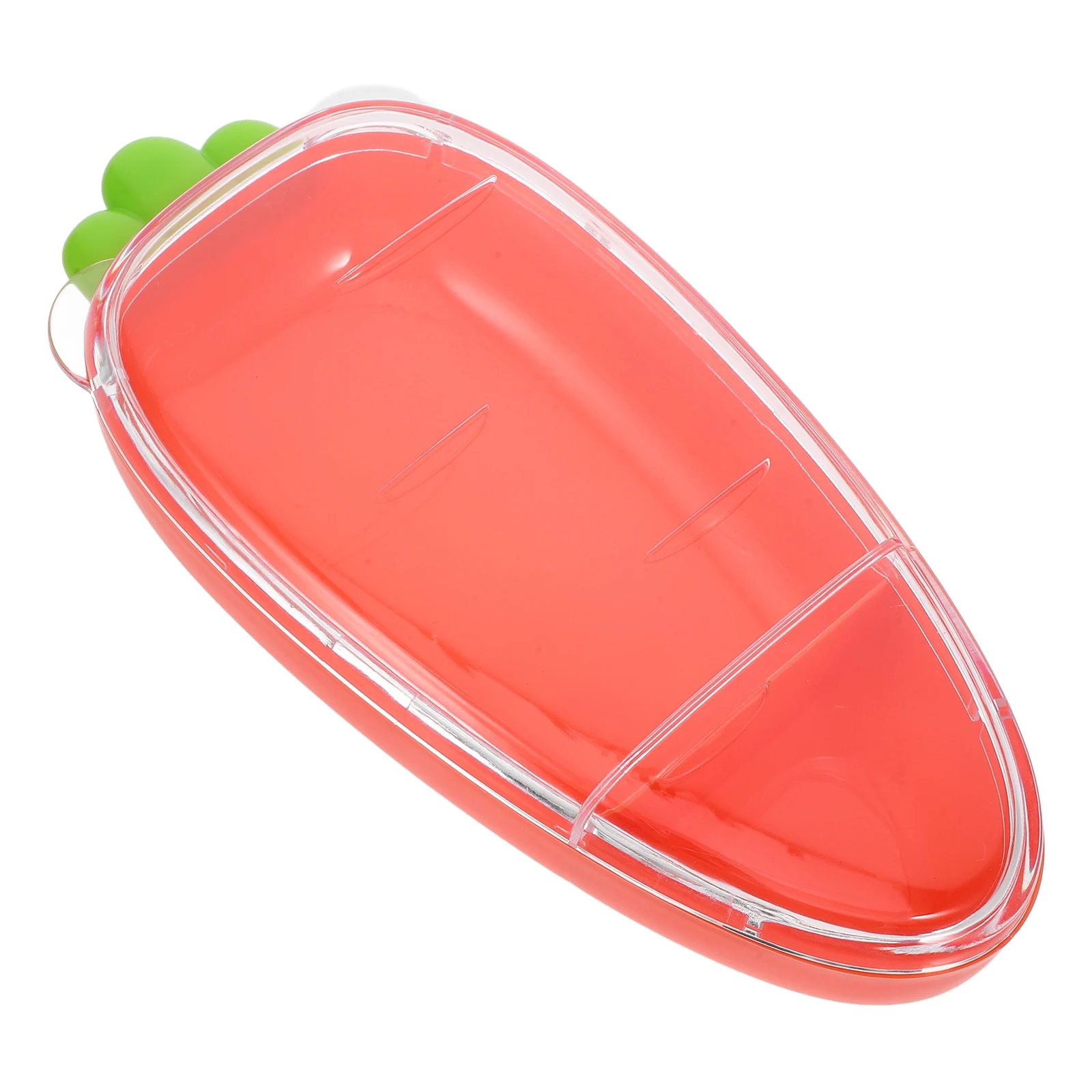 

Transparent Carrot Crisper Veggie Tray Cover Double Grid ABS Ample Capacity Family Picnic Office Lunch Snack Containers Fruit