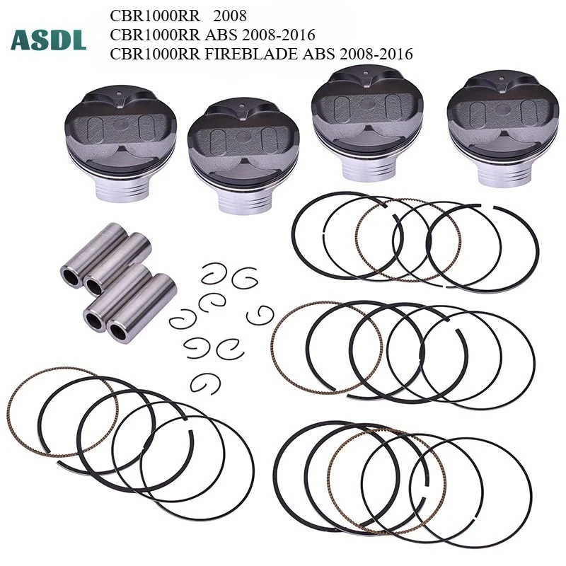 

For HONDA CBR1000RR-R 4A 5AC REPSOL 2013 4set 76mm 76.25mm 76.5mm 76.75mm 77mm Piston Rings CBR1000RR 4A 6A CBR1000 CBR 1000 RR