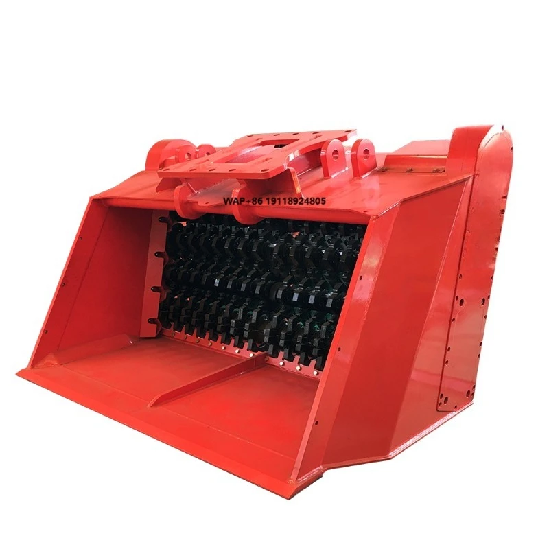 Robi Shredder Screening Bucket Hydraulic Soil Rock Shredder Screening Bucket