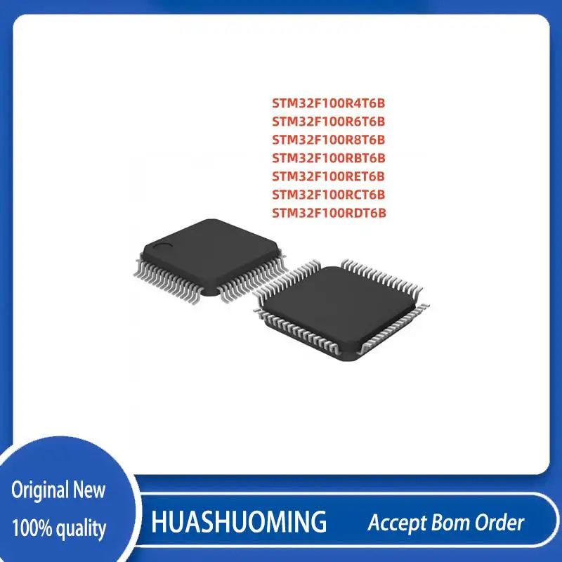 2Pcs/Lot STM32F100R4T6B STM32F100R6T6B STM32F100R8T6B STM32F100RBT6B STM32F100 STM32F STM32 STM  LQFP-64