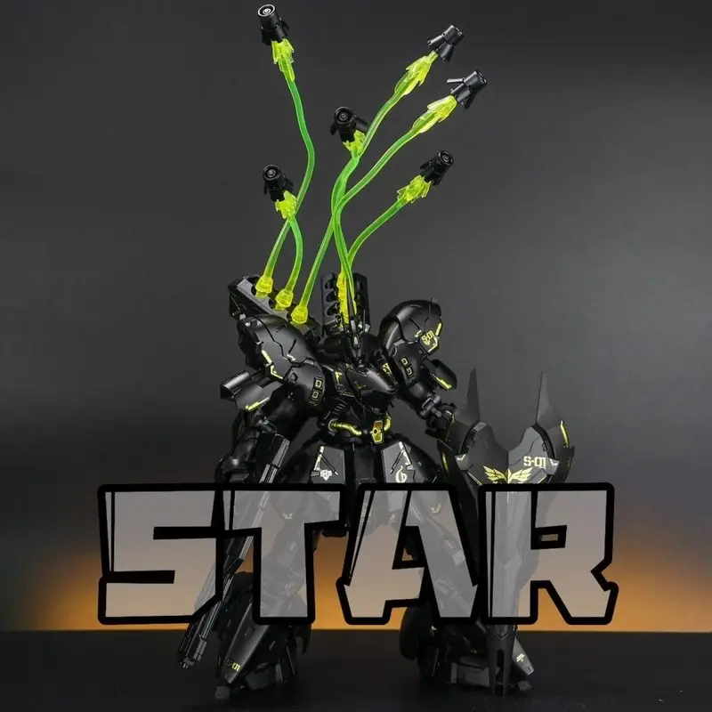 RG 1/144 Sazabi Black Assembly Model Kit Action Figures With Water Slide Decals Funnel Effect Parts Plastic Model Toys Boy Gifts