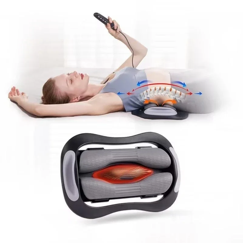 Lumbar massager Household infrared, hot compress traction instrument vibration constant temperature curvature
