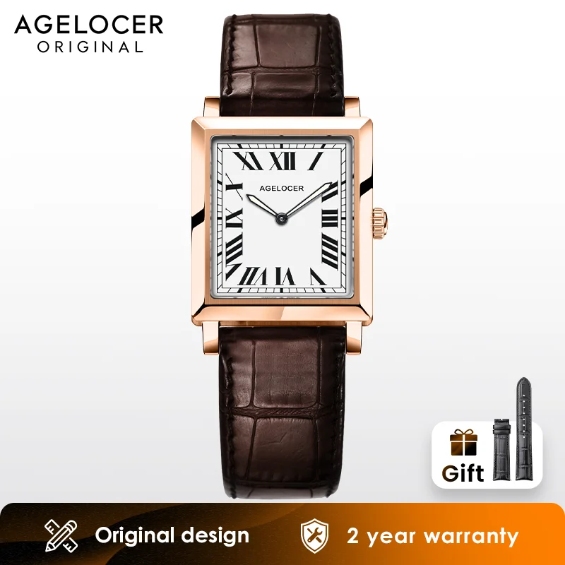 

Luxury Brand Agelocer Watches Women Quartz Watch Female Clock Slim Roman Numerals Ladies Wristwatches With Gift Box