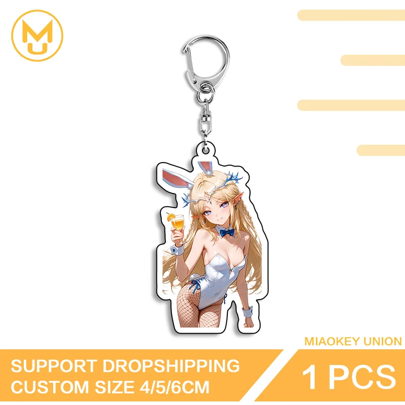 Bunny Girl Exquisite Wuthering Waves Cartethyia Eye Catching Double Sided Keyring Charming Attractive Multi Function Keyring