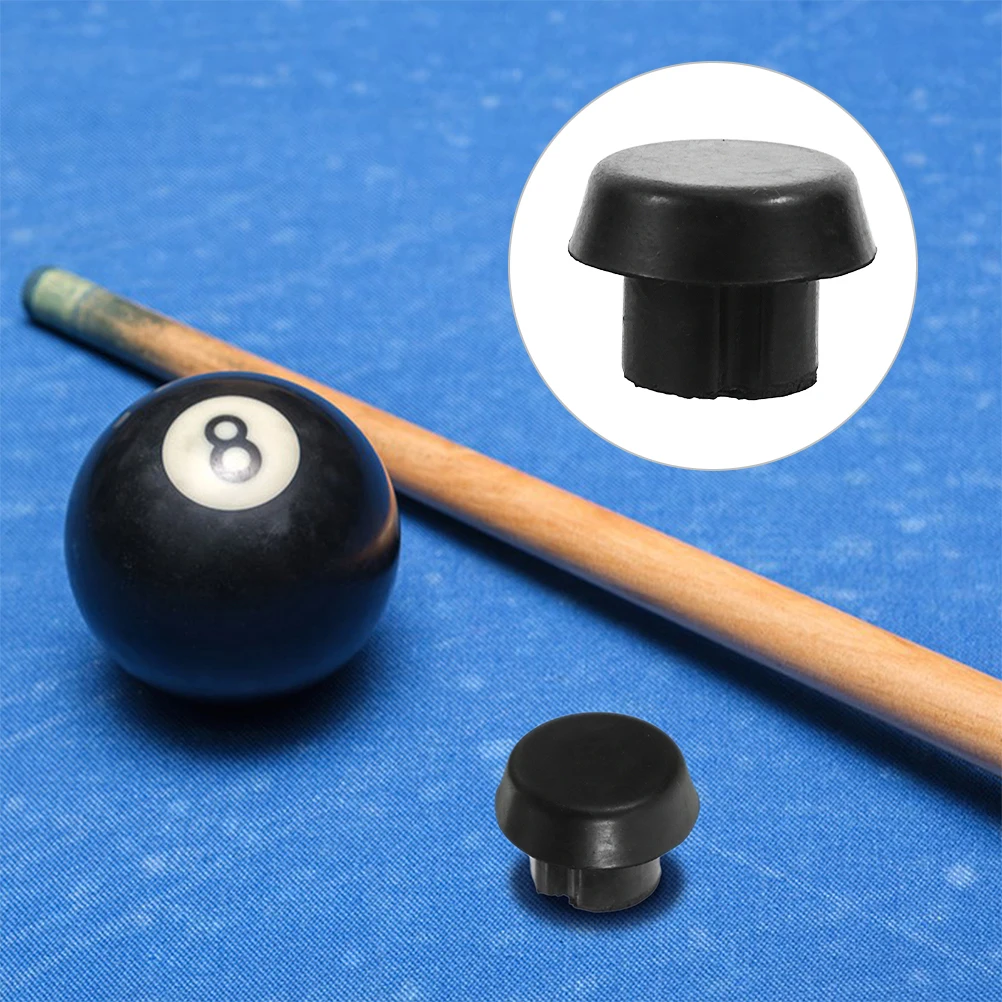 

20pcs Billiard End Cap Durable Pool Cue Bottom Plug Black Protection Accessories Stylish Design For Club Competition Home Use
