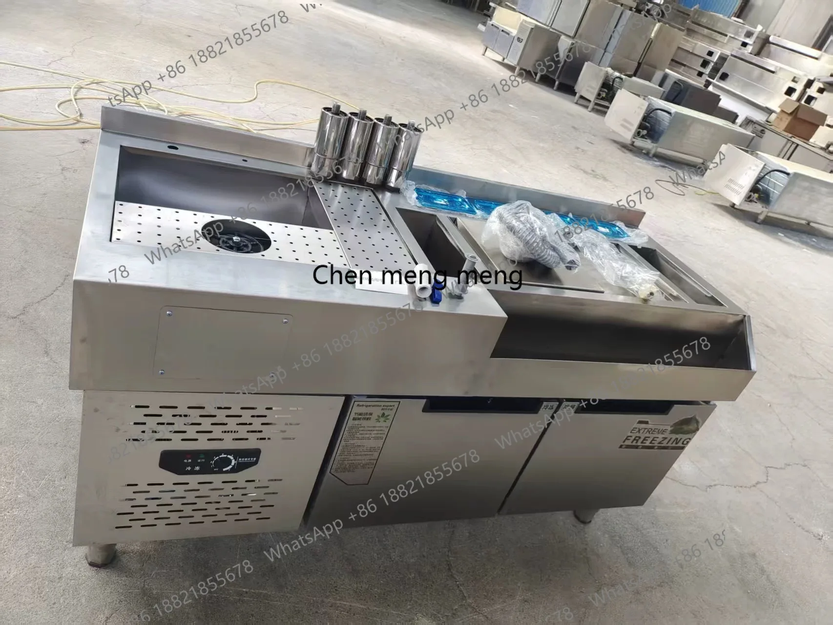 A55 Bar Stainless Steel Mixing Station Water Bar Counter Operation Table Workbench Cocktail Cabinet