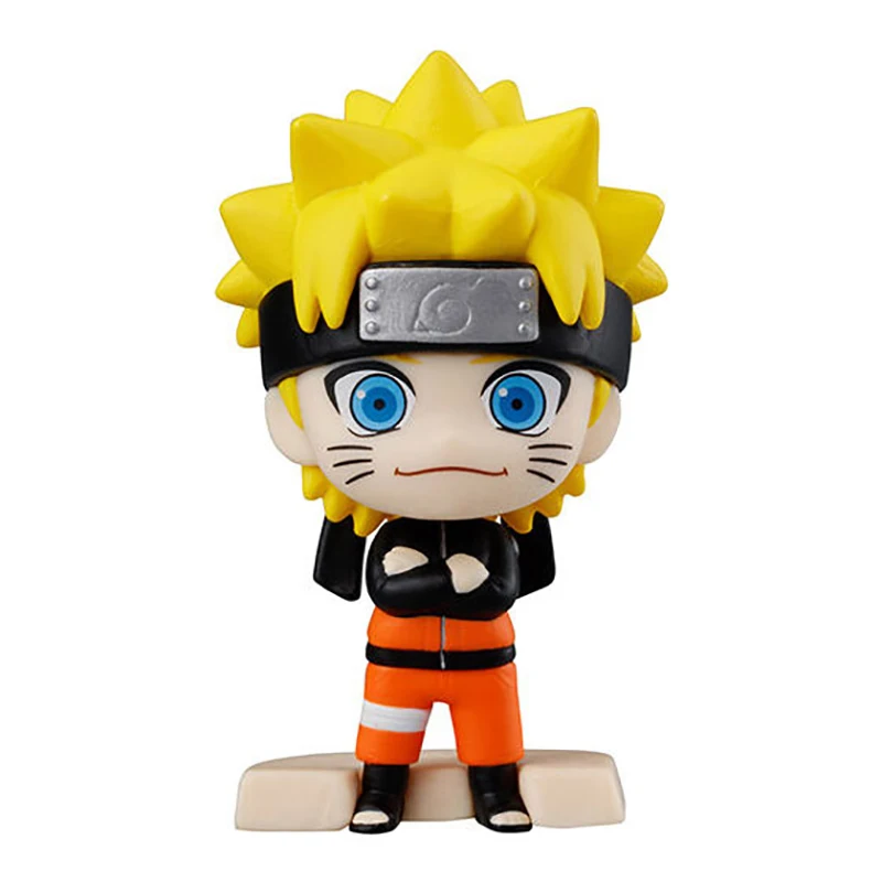 BANDAI NARUTO Action Figures Model PVC Uzumaki Naruto Uchiha Sasuke Namikaze Minato Uchiha Itachi Gashapon In shelf Original