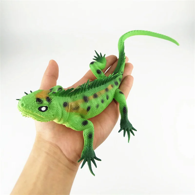 Crianças brinquedo novidade réptil de borracha macia modelo simulação lagarto rangido som lagarto brinquedo animal decoração desktop ornamentos