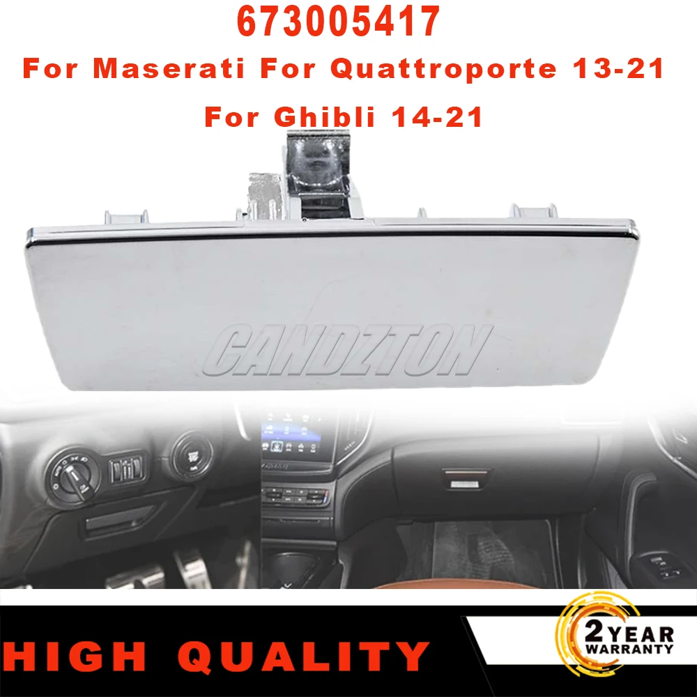 For Maserati Quattroporte 2013-2021 Ghibli 2014-2021 Chrome Metal Glove Box Drawer Handle 673005417 673005413 673005414