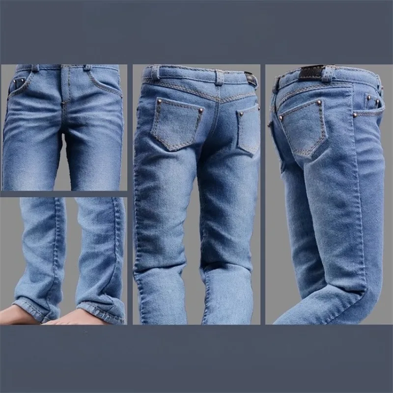 Jeans réalistes délavés à Texture Vintage, Styles masculins et féminins, pantalons Slim Fit, modèle de vêtements pour figurines de poupée de 12 pouces, échelle 1/6