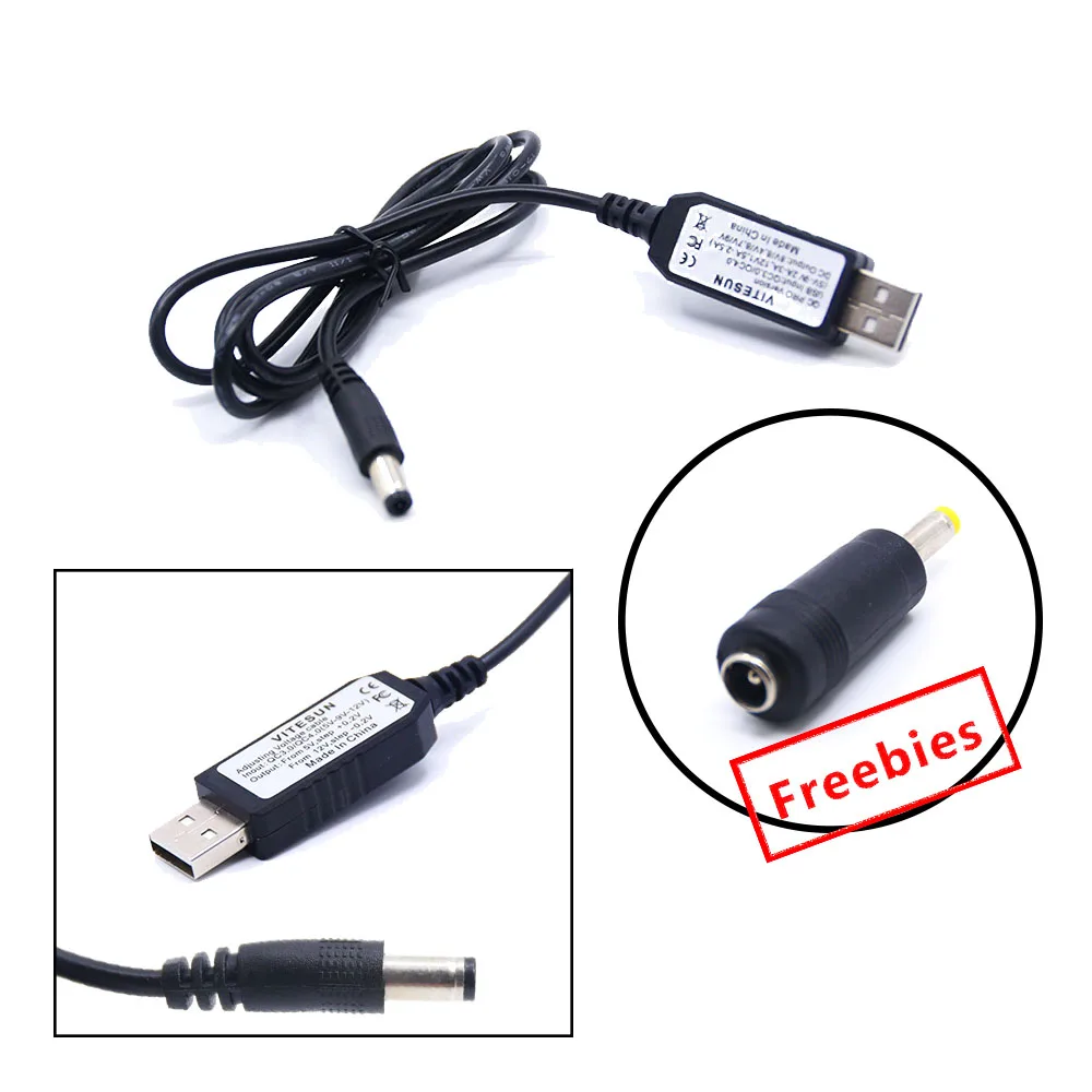 

5V-12V 0.2V Step 7.2V 7.4V 8V 8.4V 9V 11V QC3.0 Quick Charger Power Adapter Adjustable Voltage USB Cable for Router Modem DIY