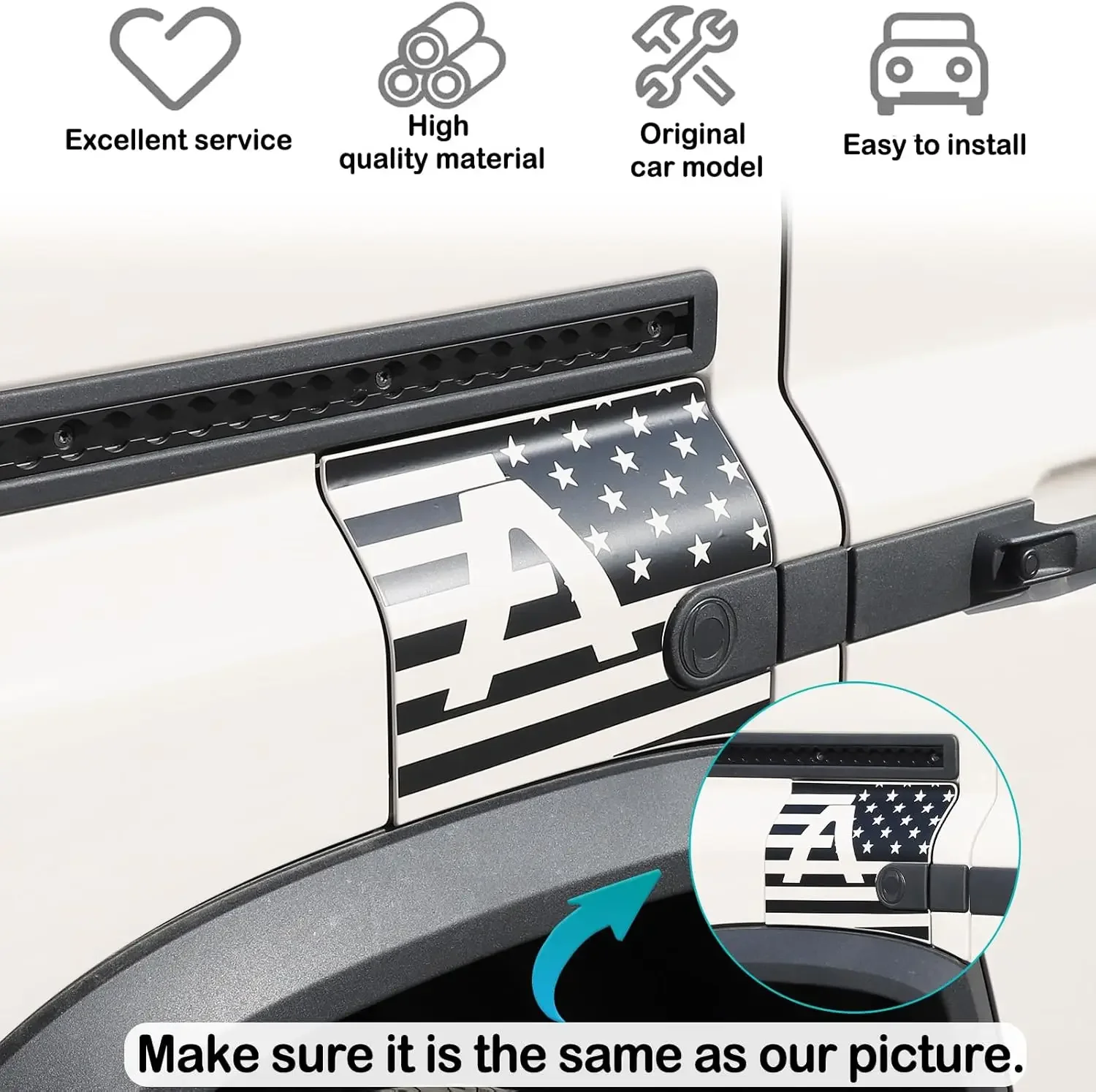 PVC USA Flag / UK Flag Style Car Fuel Tank Gate Sticker For Ineos Grenadier 2020-2026 Gas Tank Door Vinyl Decals Accessories