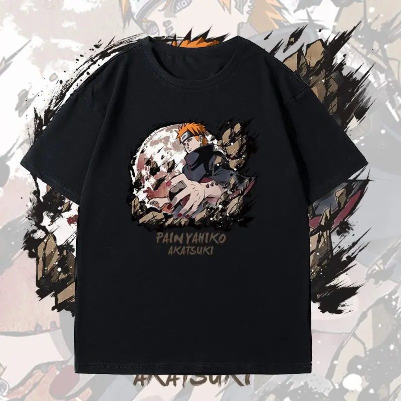 Naruto Shippuden Organisation Sechs Paens Joint T-Shirt Anime Peripherie Top Baumwolle Lose Kurze Ärmel Naruto Cosplay