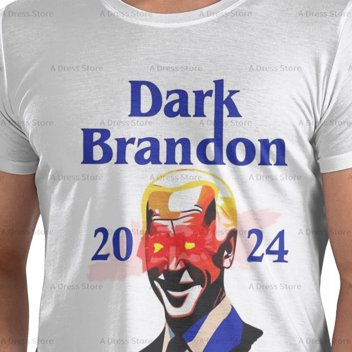 Darkness Biden Dark Brandon 2024 Men's round neck Oversized T-shirt,Men's summer t-shirts,Novelty Round neck Tee shirt Gift