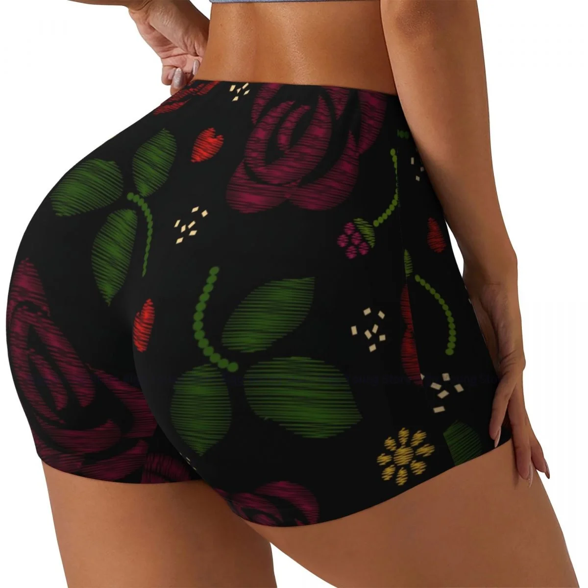 Booty Shorts Sexy strakke heupsportshorts Rose Fitness Comfortabele yogashorts voor dames