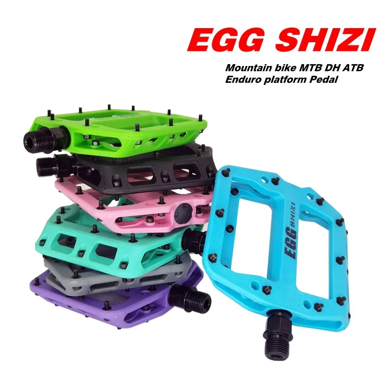 

Nylon fiber flat bicycle pedals enduro soft tail mountain bike wide pedals durable