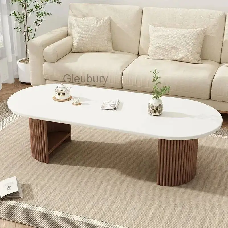 

Современный деревянный простой журнальный столик, стильная каменная плита для гостиной, бытовой журнальный столик, роскошный чайный столик Tavolino Da Salotto, мебель