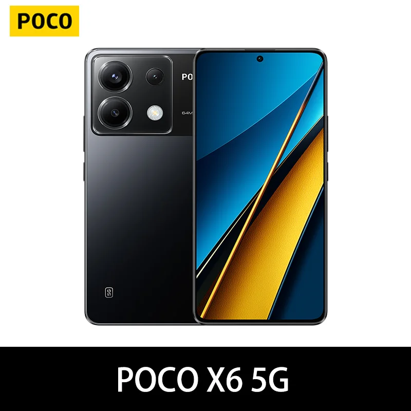 POCO X6 5G,NFC,Snapdragon® 7s Gen 2,120Hz CrystalRes Flow AMOLED Display ,64MP Triple Camera with OIS,67W,5100mAh,EU Version