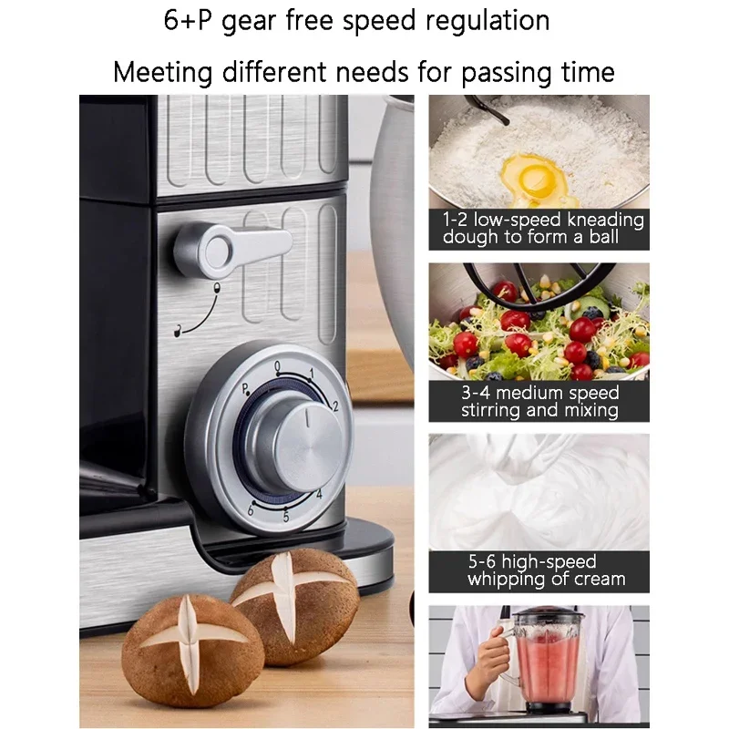 Stand Mixer Multifunctional Electric Kitchen Mixer With 5 Accessories for Most Home Cooks
